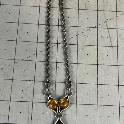 Lia Sophia Pinky Stone Necklace