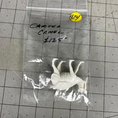 Carved Bone Camel Figurine