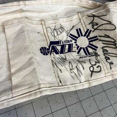 Signed Utah Jazz Tool Belt: Malone, Eaton, Hot Rod Huntley Etc. COLLECTOR ITEM