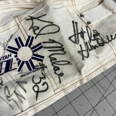 Signed Utah Jazz Tool Belt: Malone, Eaton, Hot Rod Huntley Etc. COLLECTOR ITEM