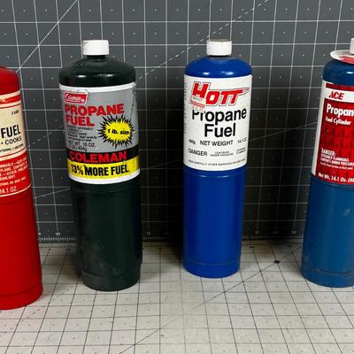 (4) Bottles of Propane Fuel 