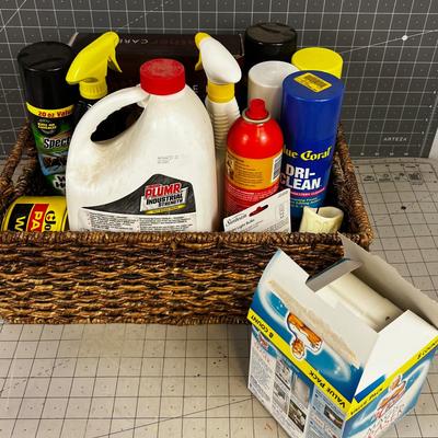 Box of Odd Cleaning Supplies 