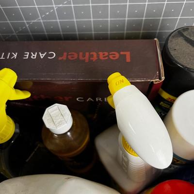 Box of Odd Cleaning Supplies 