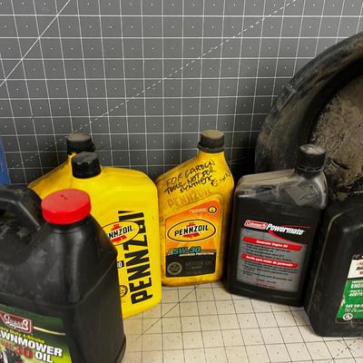 Oil Assortment plus Antifreeze.