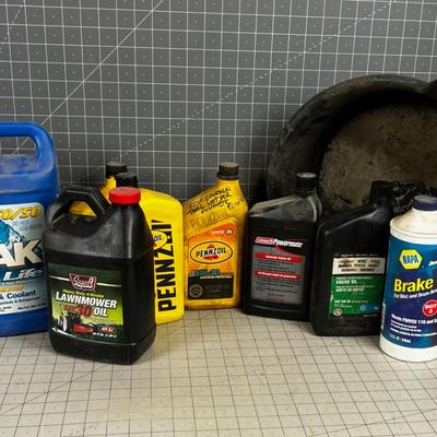 Oil Assortment plus Antifreeze.