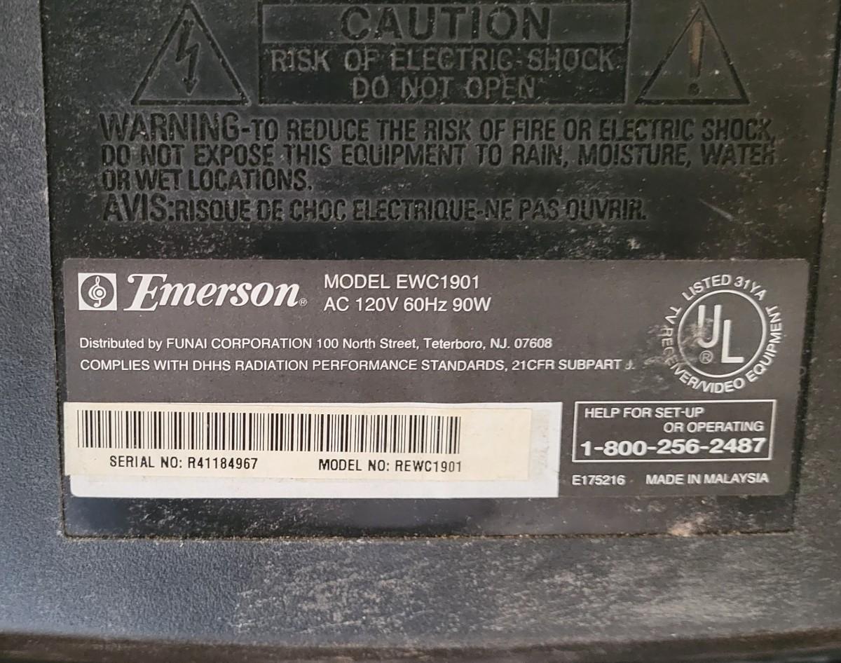 Emerson TV VCR Combo