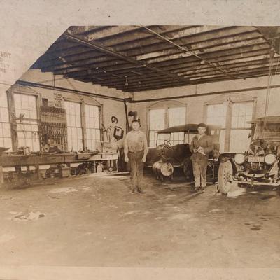 Antique Auto Mechanics Shop Photo