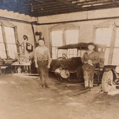 Antique Auto Mechanics Shop Photo