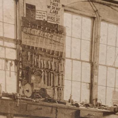 Antique Auto Mechanics Shop Photo