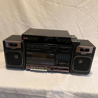 Sony Boombox & LG Blu-Ray Player (BR-MG)