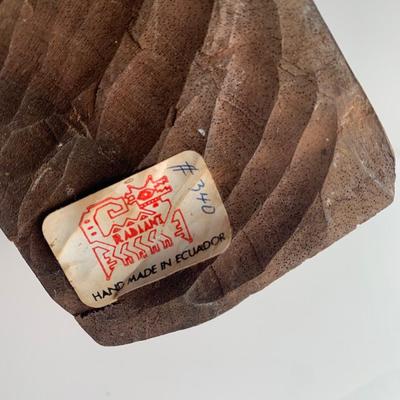 Hand Carved Wood Figurine From Ecudor