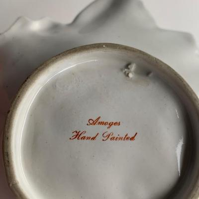 Vintage Gold Leaf Trimmed Candy Dish