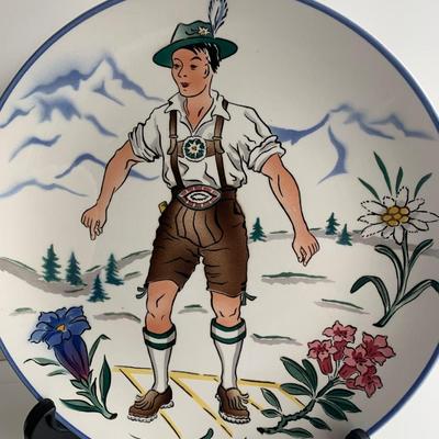 West German Alpine Theme Plates