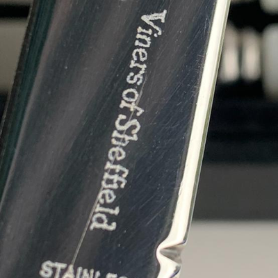 Vintage Sheffield Mother of Pearl Handled Knife Set In Case