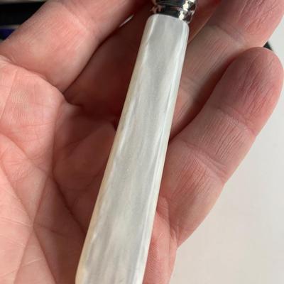 Vintage Sheffield Mother of Pearl Handled Knife Set In Case