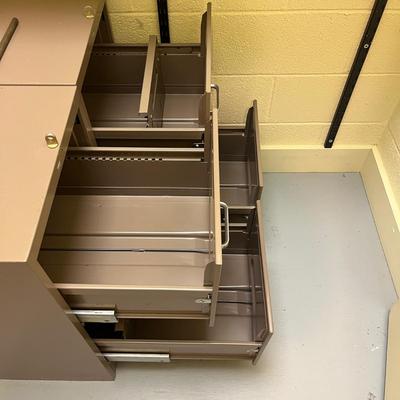 Two Metal File Cabinets & Lockbox (L-MG)