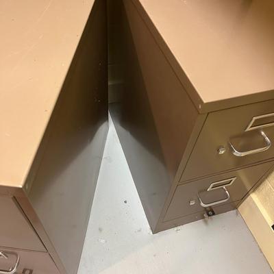 Two Metal File Cabinets & Lockbox (L-MG)