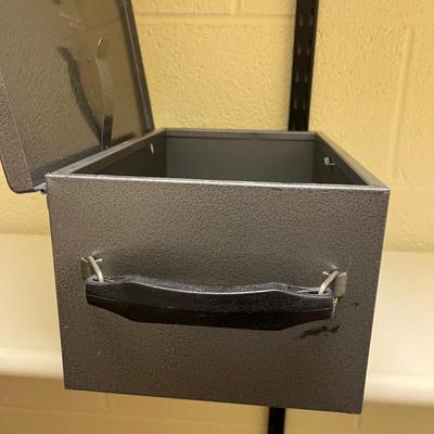 Two Metal File Cabinets & Lockbox (L-MG)
