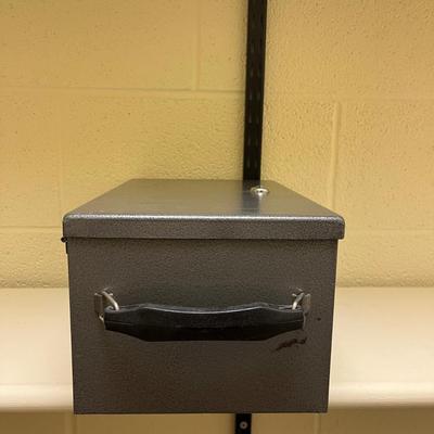 Two Metal File Cabinets & Lockbox (L-MG)