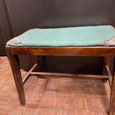 Small wood bench with cover