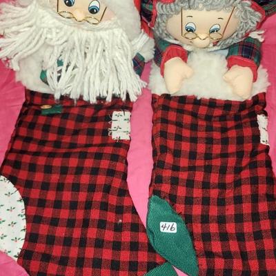 Set of Mr & Mrs Claus Stockings