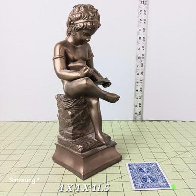 Child Reading Statue