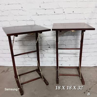 2 - Foldable Wood Table Trays