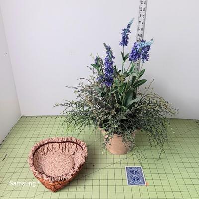 Heart Basket and Artificial Plant
