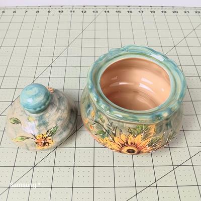 Sunflower Pot with Lid