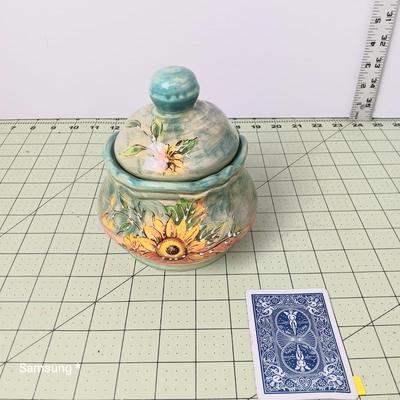Sunflower Pot with Lid