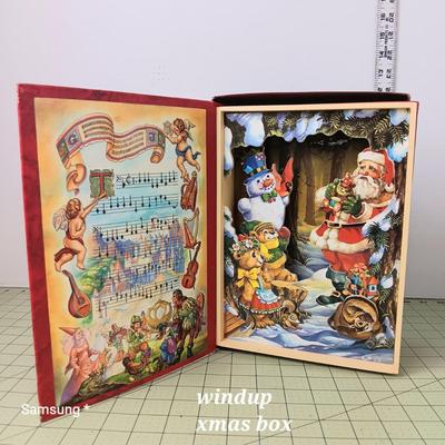 Vintage Windup Christmas Box