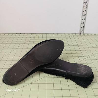 Whimsical Floral Black Ballet Shoe - Womens Size 7.5