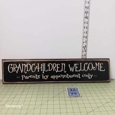 Grandchildren Welcome Sign