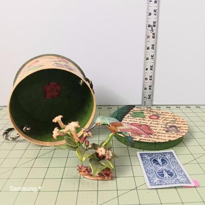 Hummingbird Figurine with Decorative Box