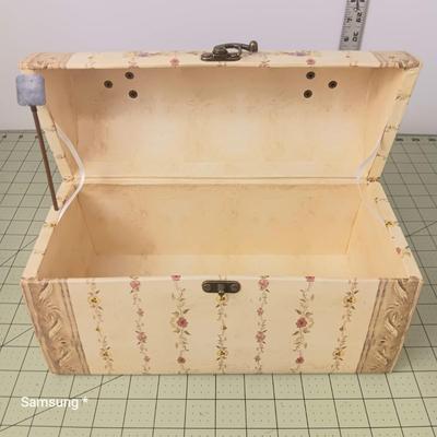 Decorative Floral Box with Latch 