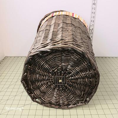 Fabric Lined Basket with Lid