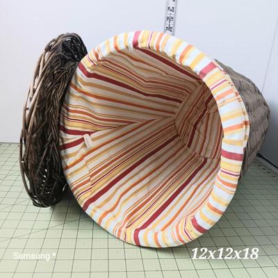 Fabric Lined Basket with Lid