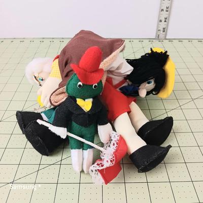 Geppetto, Jiminy Cricket, and Pinocchio Plush Toy