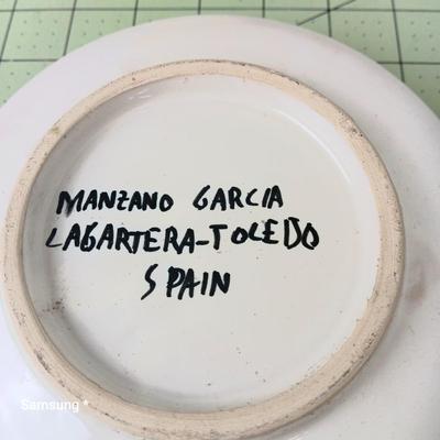 Ceramic Bowl from Spain and Yellow Garden Planter