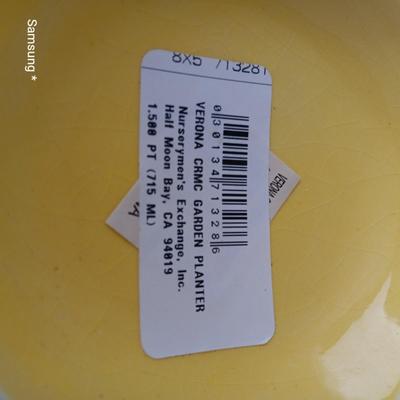 Ceramic Bowl from Spain and Yellow Garden Planter