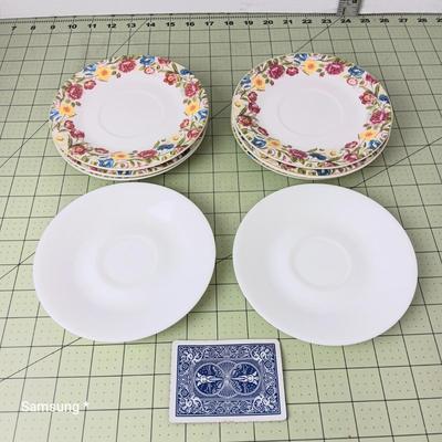 Tea Plate Bundle - Floral and White