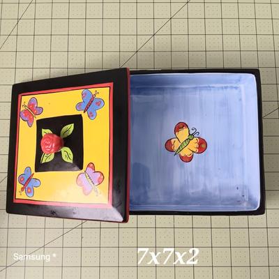 Butterfly Ceramic Trinket Container
