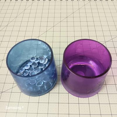 Blue and Purple Candle Holders