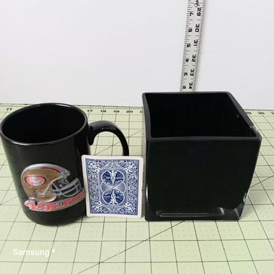 San Francisco 49ers Mug and Black Candle Holder
