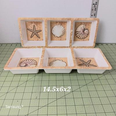 Seashell 3-Tray Serving Dishes