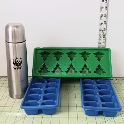 Stainless Thermos and Ice Cube Trays