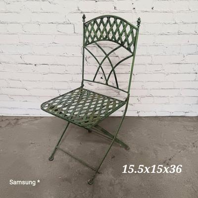 Green Metal Foldable Chair