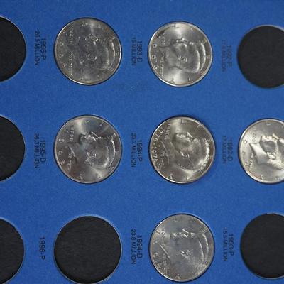 KENNEDY HALF DOLLAR COLLECTION NON SEQUENCED 198-90  COLLECTION