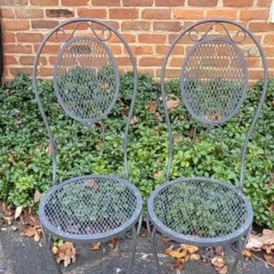We. Iron patio chairs