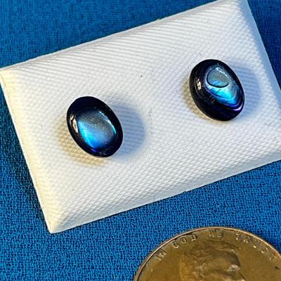 ABALONE BUTTON POST EARRINGS